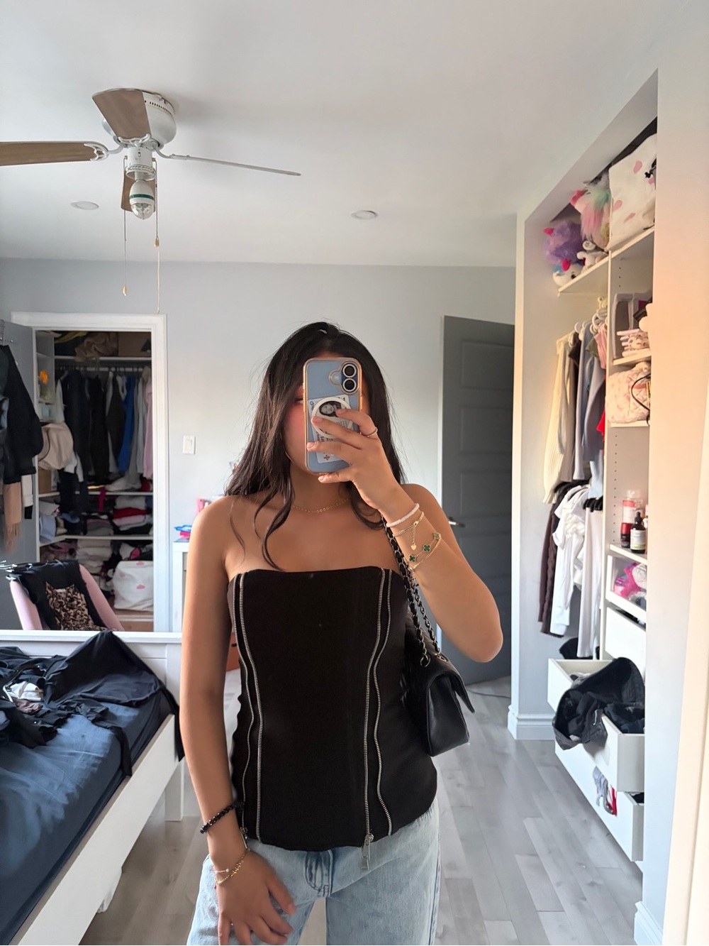 Zara Black Strapless Top